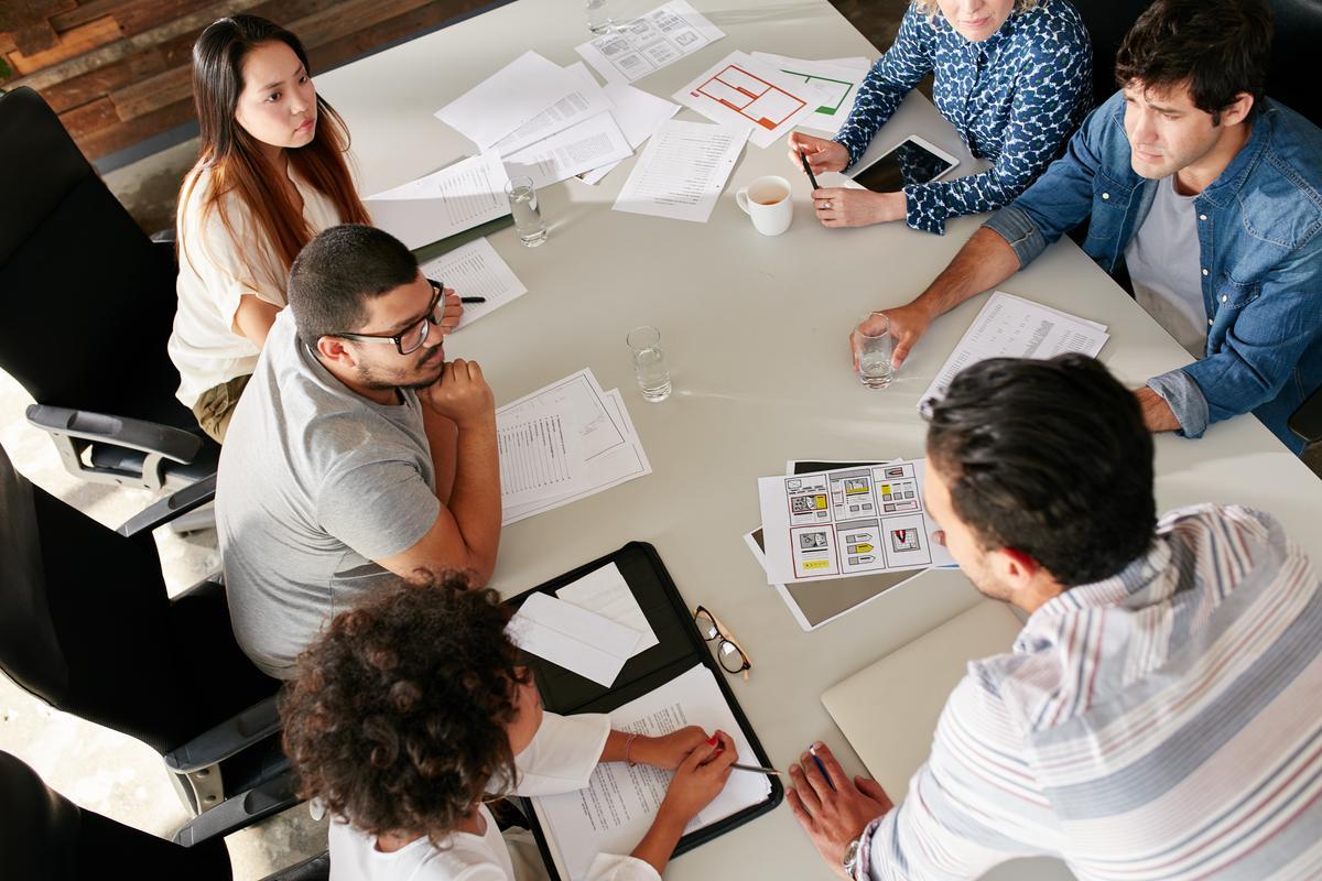 Business people having an meeting in an office