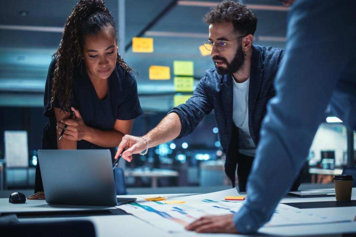 Business people working in an office